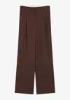 Loulou Studio Wide-leg Tailored Pants In Brown