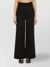 Loulou Studio Wide Leg Trousers In Cotton And Linen In Black