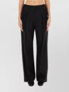 Loulou Studio Wide-leg Trousers With Pockets And Pleats In Black