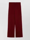 Loulou Studio Burgundy Wool Palazzo Trousers In Red