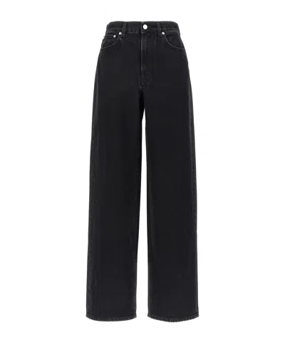 Loulou Studio Wide-legged Jeans In Black