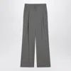 Loulou Studio Wide Grey Wool Pants In Gray