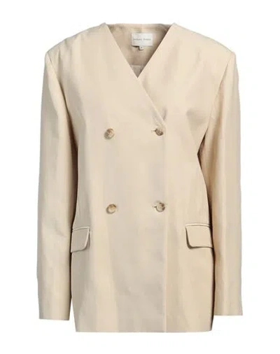 Loulou Studio Woman Blazer Beige Size M Viscose, Linen
