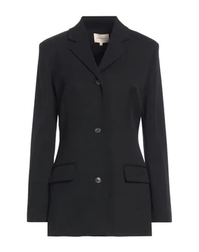 Loulou Studio Woman Blazer Black Size M Virgin Wool, Elastane