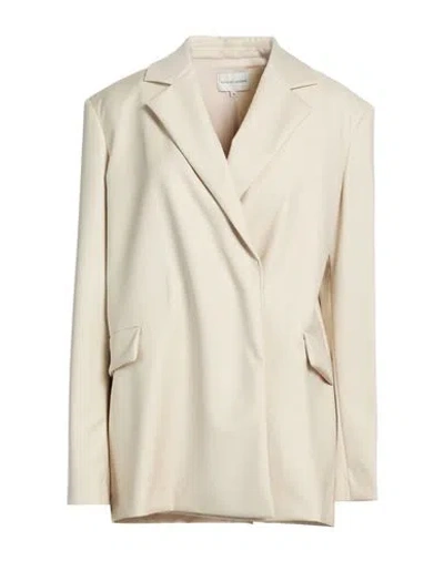 Loulou Studio Woman Blazer Cream Size 10 Virgin Wool In Brown
