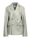 Loulou Studio Woman Blazer Grey Size L Lambskin In Grey