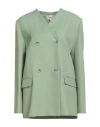 Loulou Studio Woman Blazer Light Green Size M Viscose, Linen