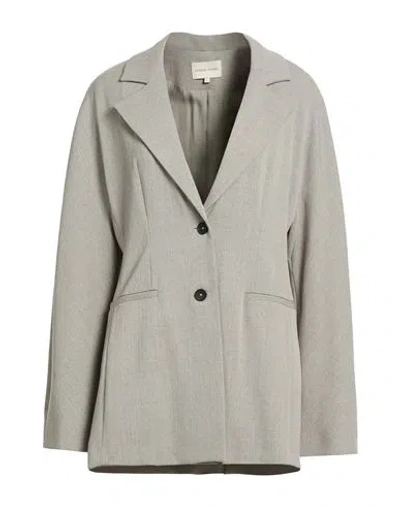 Loulou Studio Woman Blazer Light Grey Size L Wool, Elastane In Gray
