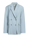 Loulou Studio Woman Blazer Sky Blue Size M Virgin Wool