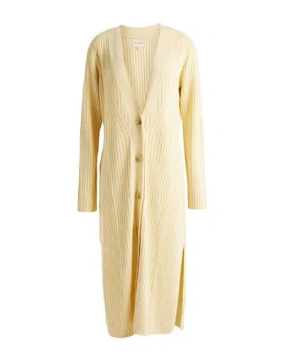 Loulou Studio Woman Cardigan Light Yellow Size S Silk, Linen, Elastane