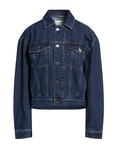Loulou Studio Woman Denim Outerwear Blue Size L Organic Cotton