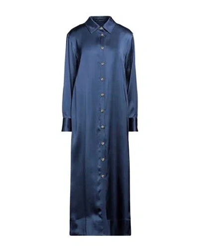 Loulou Studio Woman Maxi Dress Navy Blue Size S Viscose