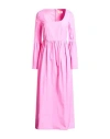 Loulou Studio Woman Maxi Dress Pink Size Xs Cotton, Polyester In Pink