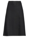Loulou Studio Woman Midi Skirt Black Size L Virgin Wool, Cashmere, Elastane