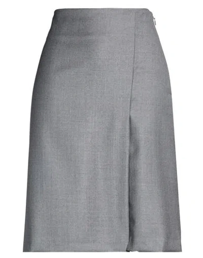 Loulou Studio Woman Midi Skirt Grey Size 8 Virgin Wool In Gray