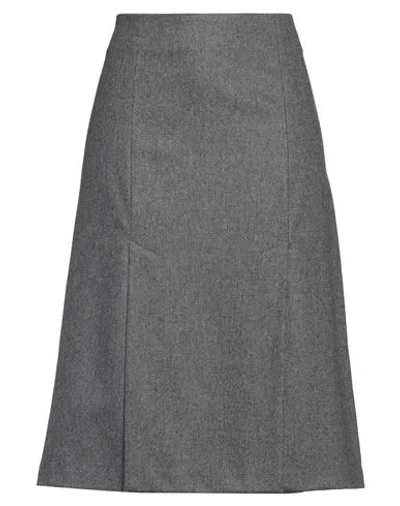 Loulou Studio Woman Midi Skirt Grey Size M Virgin Wool, Cashmere, Elastane