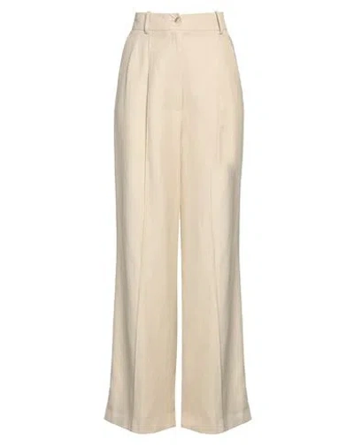 Loulou Studio Woman Pants Beige Size L Viscose, Linen