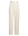 Loulou Studio Woman Pants Beige Size M Viscose, Linen, Polyamide, Cotton In Beige