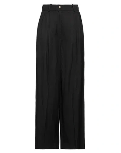 Loulou Studio Woman Pants Black Size M Viscose, Linen In Black