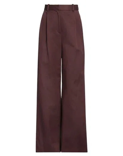 Loulou Studio Woman Pants Chocolate Brown Size Xs Cotton, Linen In Brown