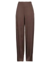 Loulou Studio Woman Pants Dark Brown Size S Viscose, Wool
