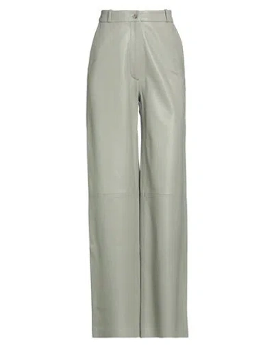 Loulou Studio Woman Pants Light Green Size L Lambskin