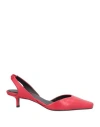 Loulou Studio Akila Kitten Heel Slingback In Red