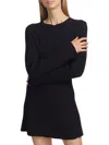 Loulou Studio Women's Amalia Cotton-blend Rib-knit Minidress In Black