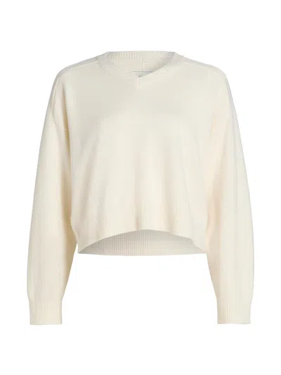 Loulou Studio Women's Anzor V-neck Cashmere Sweater In White