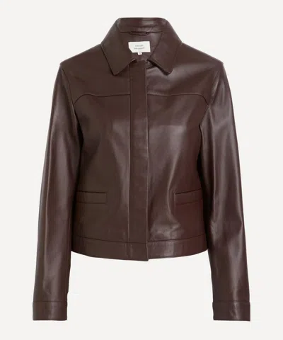 Loulou Studio Women's Ascot Leather Jacket In Brown