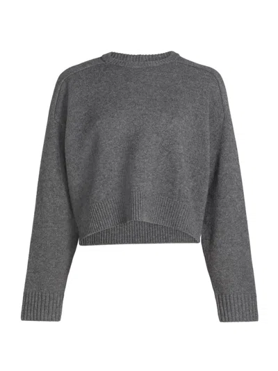 Loulou Studio Women's Bruzzi Cropped Wool-cashmere Sweater In Gray