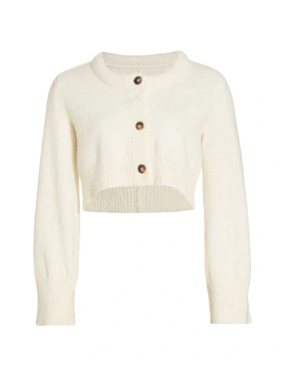 Loulou Studio Armand Cardigan In Rice Ivory