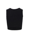 Loulou Studio Women's Chace Cotton-blend Rib-knit Crop Top In Black