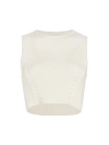 Loulou Studio Women's Chace Cotton-blend Rib-knit Crop Top In Ivory