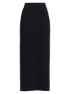 Loulou Studio Women's Aalis Cotton-blend Rib-knit Midi-skirt In Black