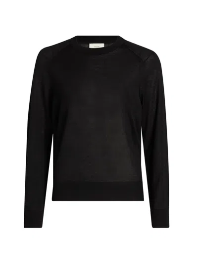 Loulou Studio Women's Ditto Fine Crewneck Sweater In Black