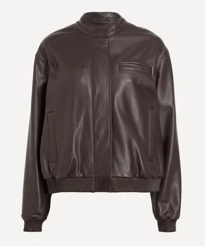Loulou Studio Women's Marlow Leather Bomber Jacket In Brown