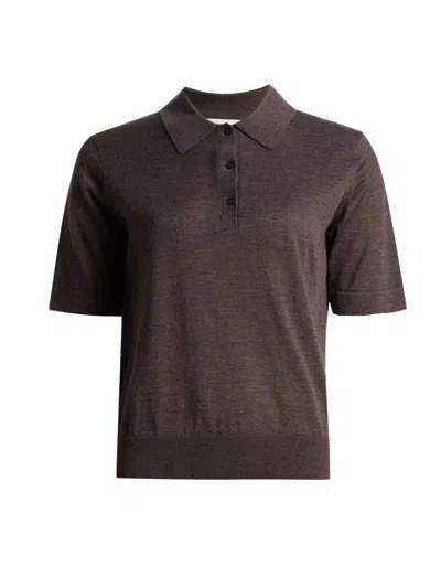 Loulou Studio Short-sleeved Polo Shirt In Brown