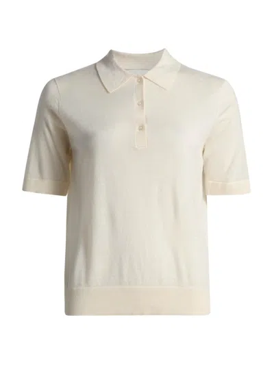 Loulou Studio Women's Migo Fine Cashmere Polo Top In Neutral
