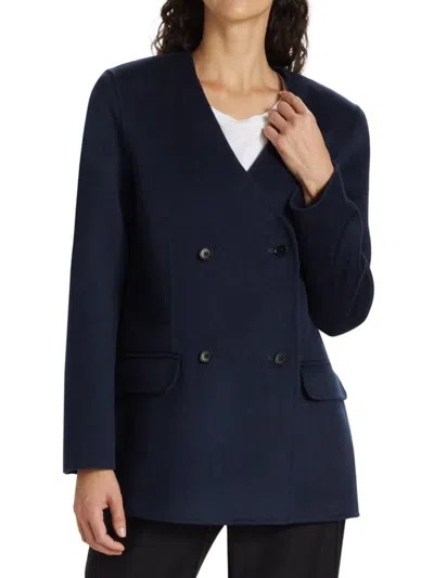 Loulou Studio Women's Movas Double-breasted Jacket In Blue