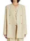 Loulou Studio 'jalca' Double-breasted Blazer In Beige