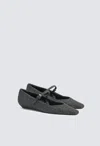 Loulou Studio Women's Regane Flannel Ballerinas In Anthracite