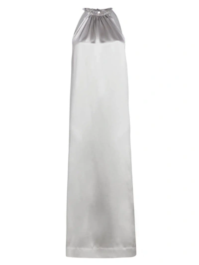 Loulou Studio Women's Morene Silk-blend Sleeveless Midi-dress In Silver Grey