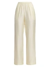Loulou Studio Women's Alera Silk Straight-leg Pants In Soft Vanilla