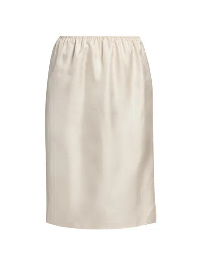 Loulou Studio Vasali Ivory Silk Skirt In Multi