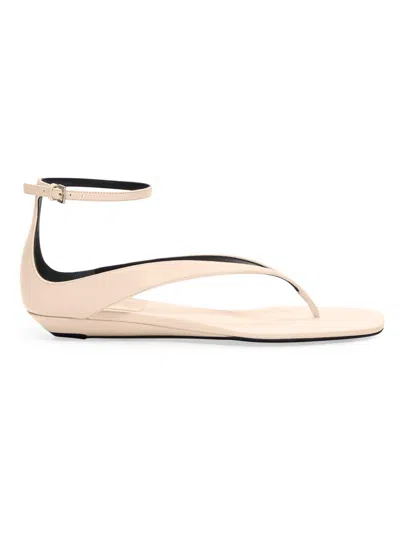 Loulou Studio Women's Zio Leather Flat Wedge Sandals In Neutral