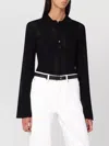 Loulou Studio Black Polo Shirt In Wool And Cashmere Blend In Black