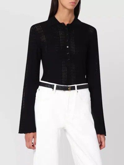 LOULOU STUDIO WOOL AND CASHMERE BLEND POLO SHIRT