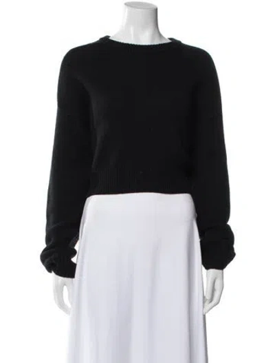 Pre-owned Loulou Studio Wool Bateau Neckline Sweater In Black