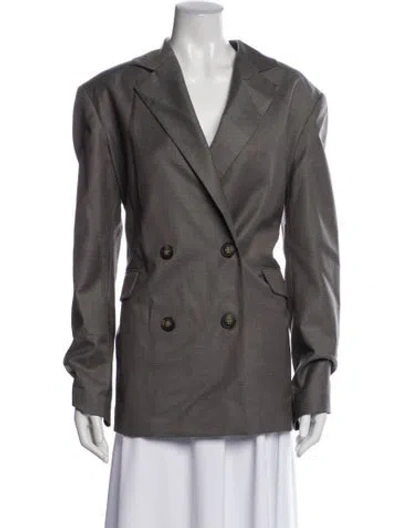 Pre-owned Loulou Studio Wool Blazer In Gray